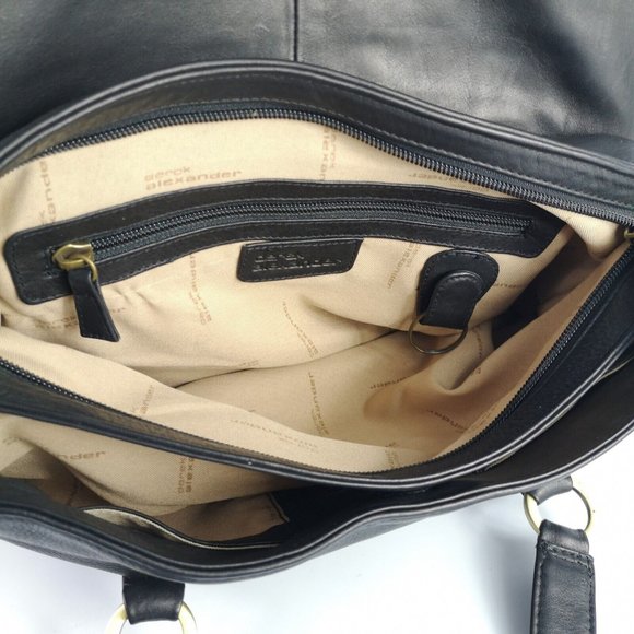Derek Alexander Super Soft Black Leather Handbag Shoulder Bag 14"x8" Excellent - Picture 12 of 16